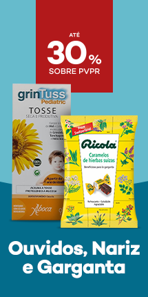 Pordutos para Nariz Graganta e Nariz com destaque promocional de até 30% sobre preço de Venda ao Público Recomendado